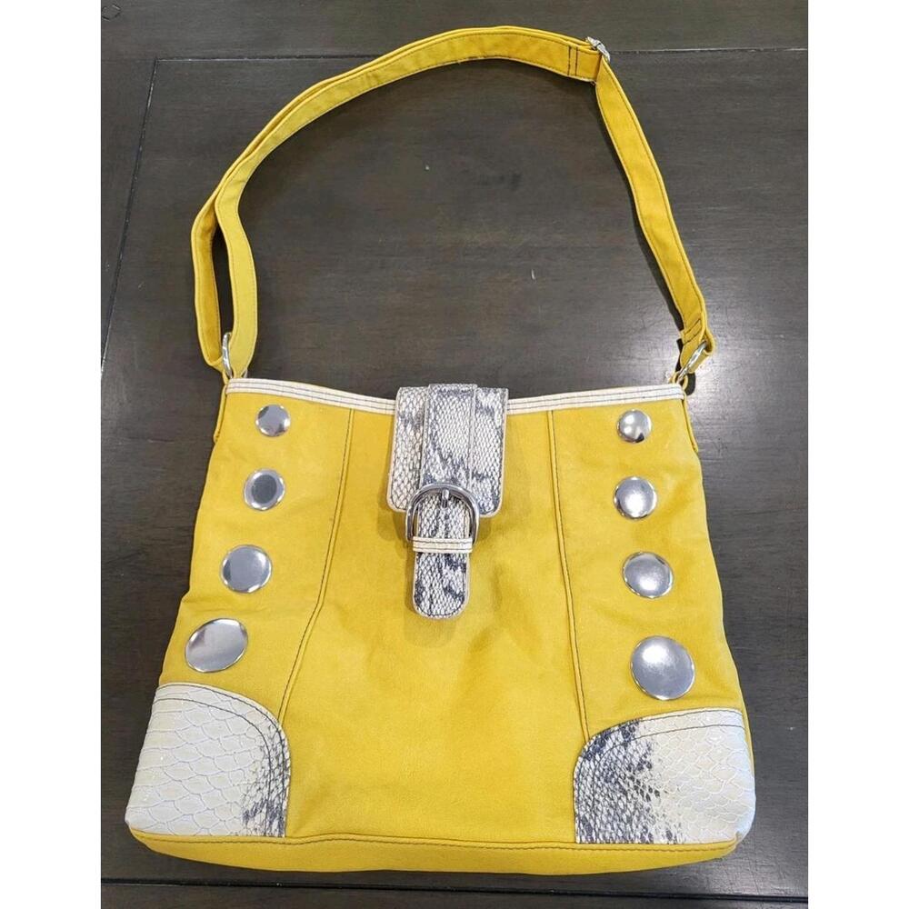 Yellow Snake Skin Purse